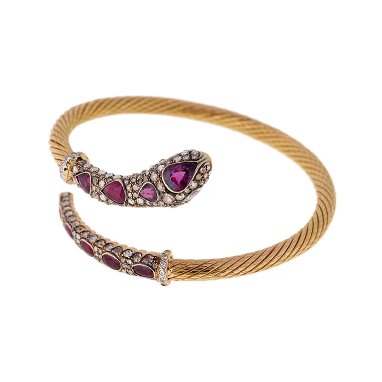 Basilik Braceletdiamants Bruns & Blancs - Rubis^Selim Mouzannar Best