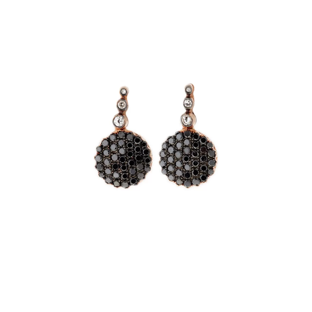 Beirut Boucles D'Oreilles Pavediamants Noirs^Selim Mouzannar Sale