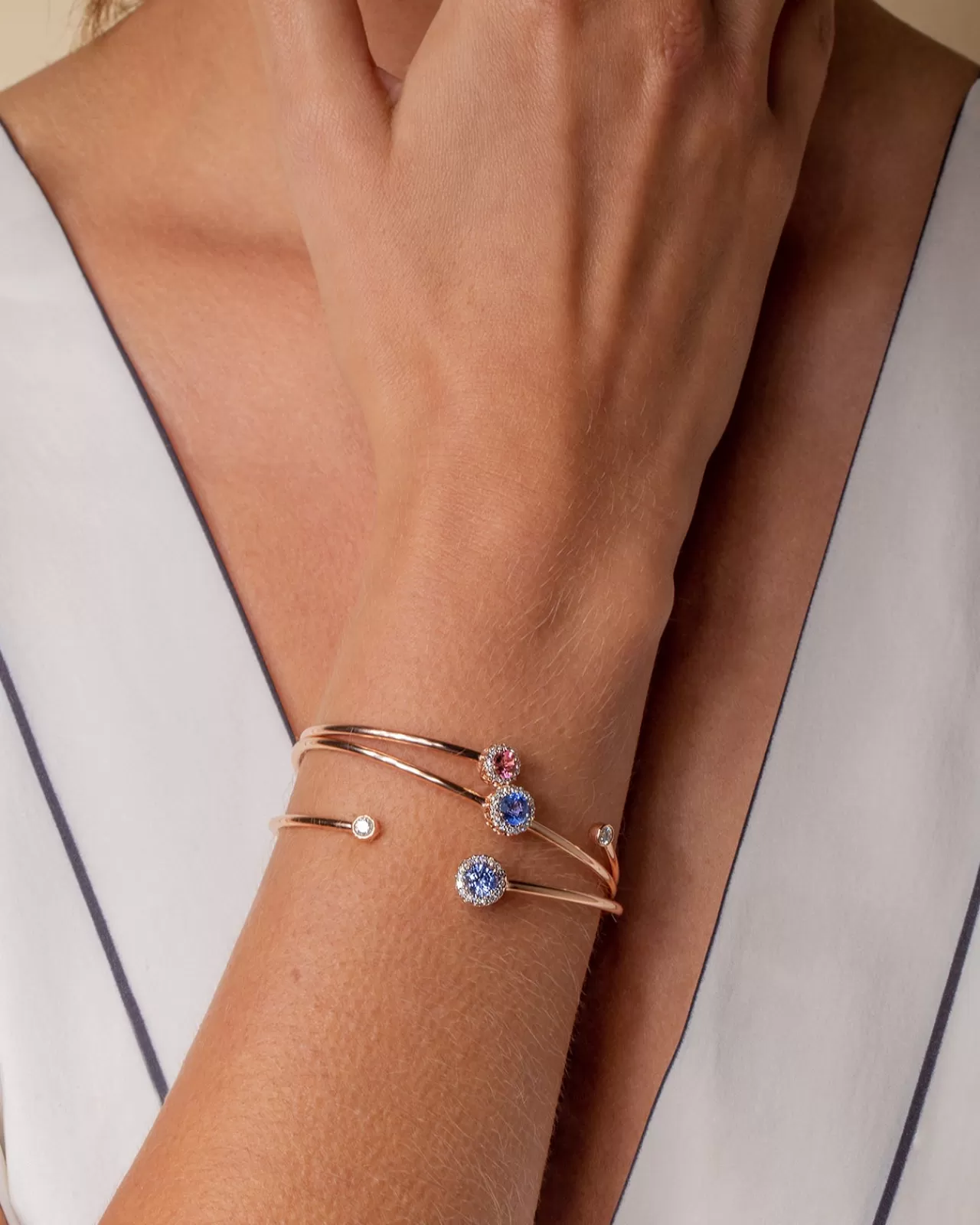 Beirut Braceletsaphir Bleu - Diamants^Selim Mouzannar Store