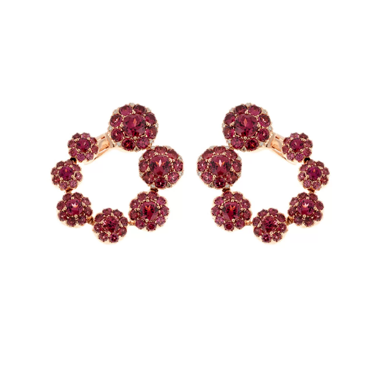 Beirut Circle Boucles D'Oreillesrhodolites - Diamants^Selim Mouzannar Best Sale