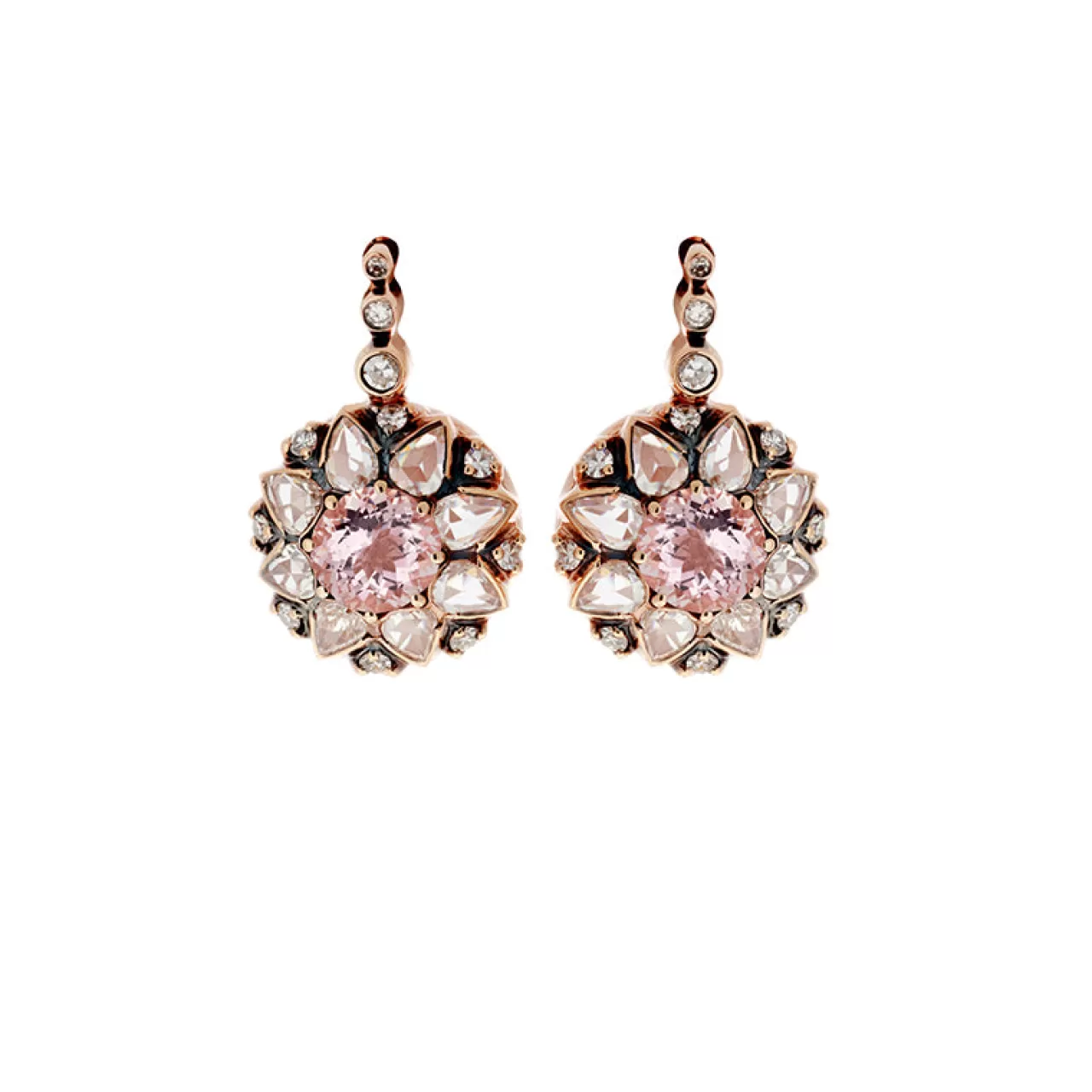 Beirut Rosace Boucles D'Oreillesmorganites Roses - Diamants^Selim Mouzannar Discount