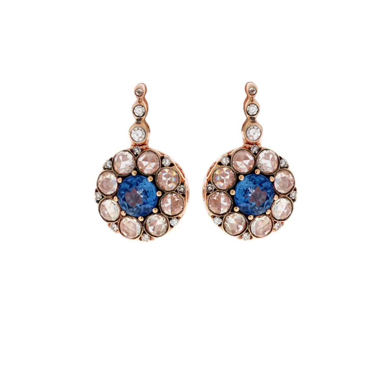 Beirut Rosace Boucles D'Oreillessaphirs Bleus - Diamants^Selim Mouzannar Sale