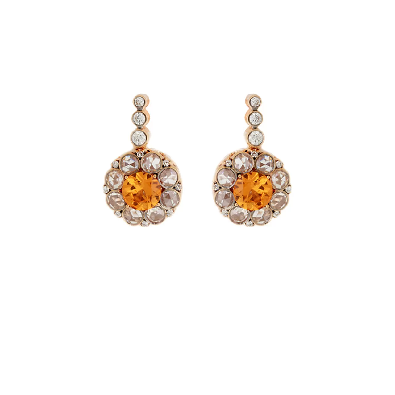 Beirut Rosace Boucles D'Oreillesspessartites - Diamants^Selim Mouzannar Sale