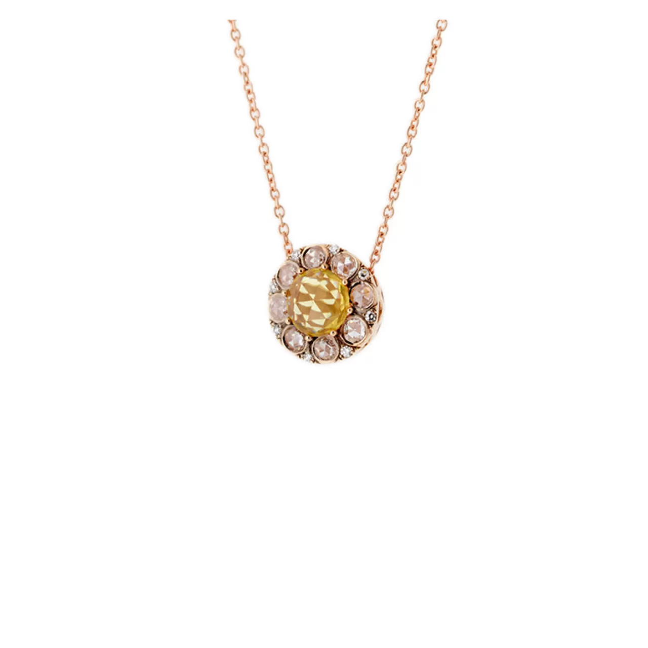 Beirut Rosace Pendentifsaphir Jaune- Diamants^Selim Mouzannar Store