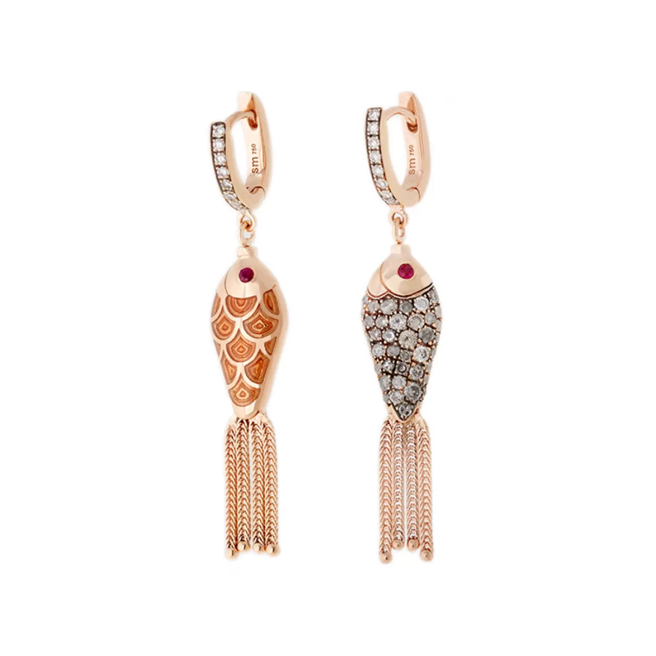 Fish For Love Boucle D'Oreille Orangediamants - Rubis^Selim Mouzannar Cheap