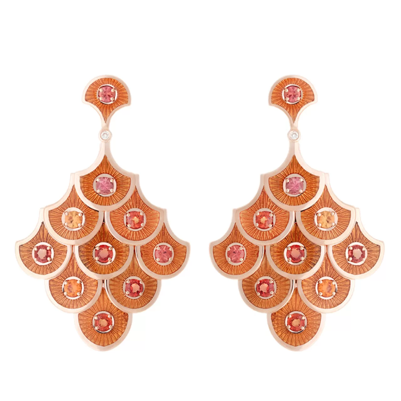 Fish For Love Boucles D'Oreilles Orangessaphirs Oranges - Diamants^Selim Mouzannar Shop