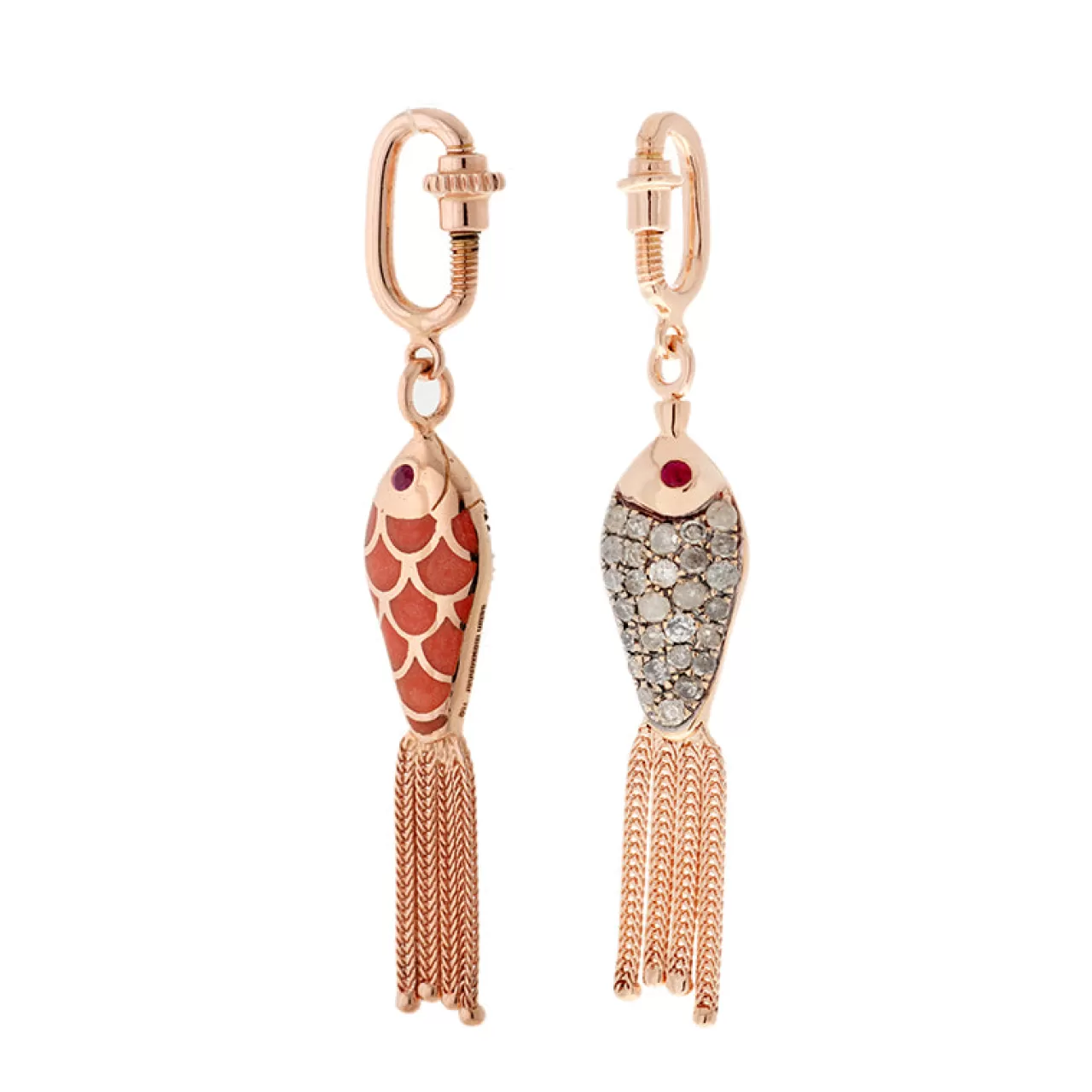 Fish For Love Charm Orange- Diamants ^Selim Mouzannar Fashion