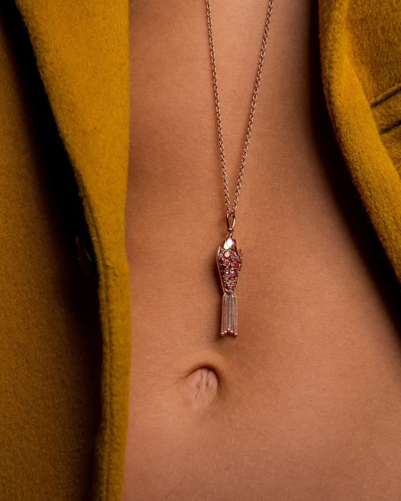 Fish For Love Pendentif Corailsaphirs Jaunes Et Oranges^Selim Mouzannar Fashion