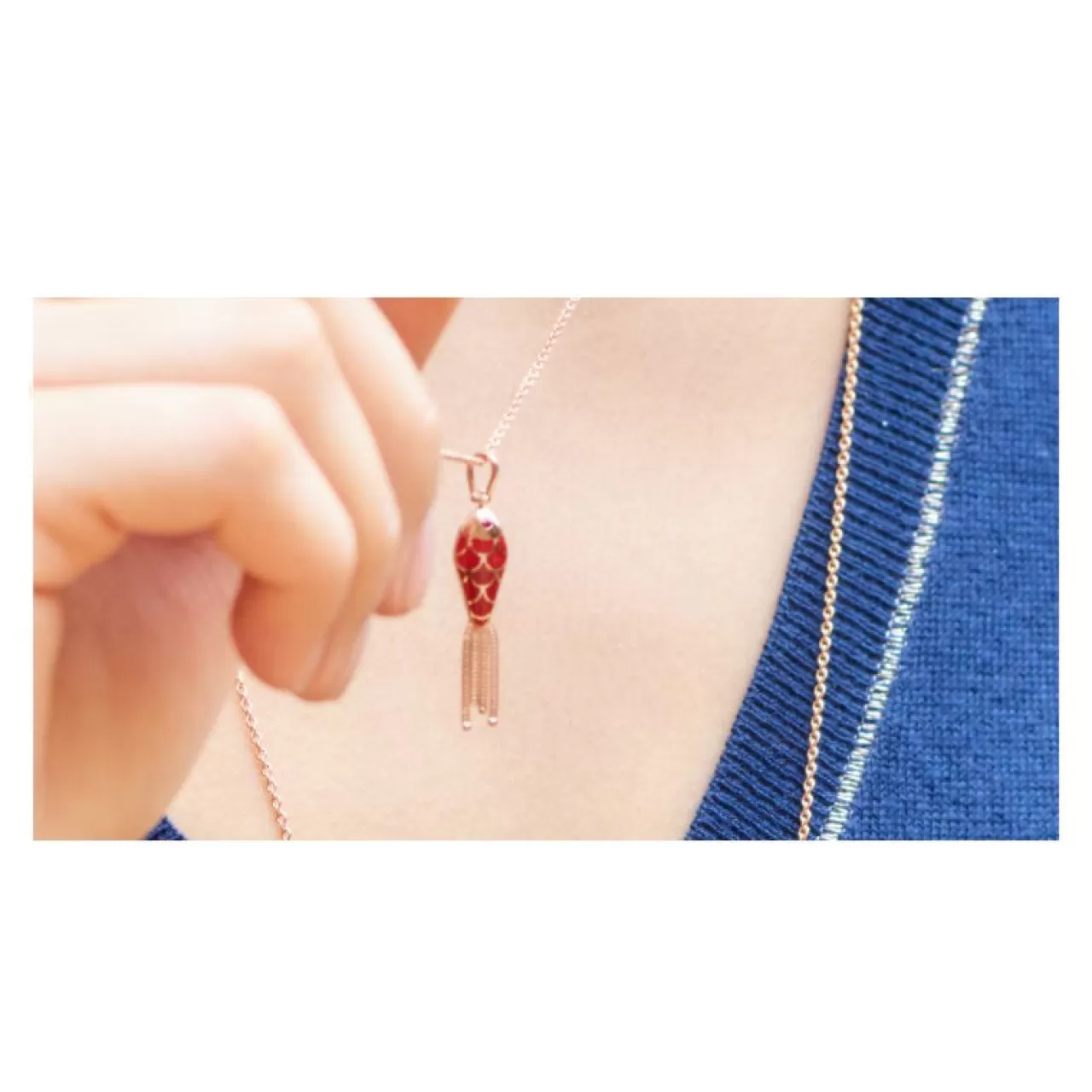 Fish For Love Pendentif Rouge Rouille Clair & Foncerubis^Selim Mouzannar Fashion