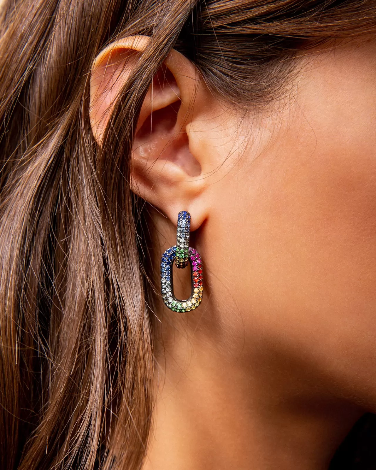 Link Boucle D'Oreille Saphirs Colores - Tsavorites^Selim Mouzannar Sale
