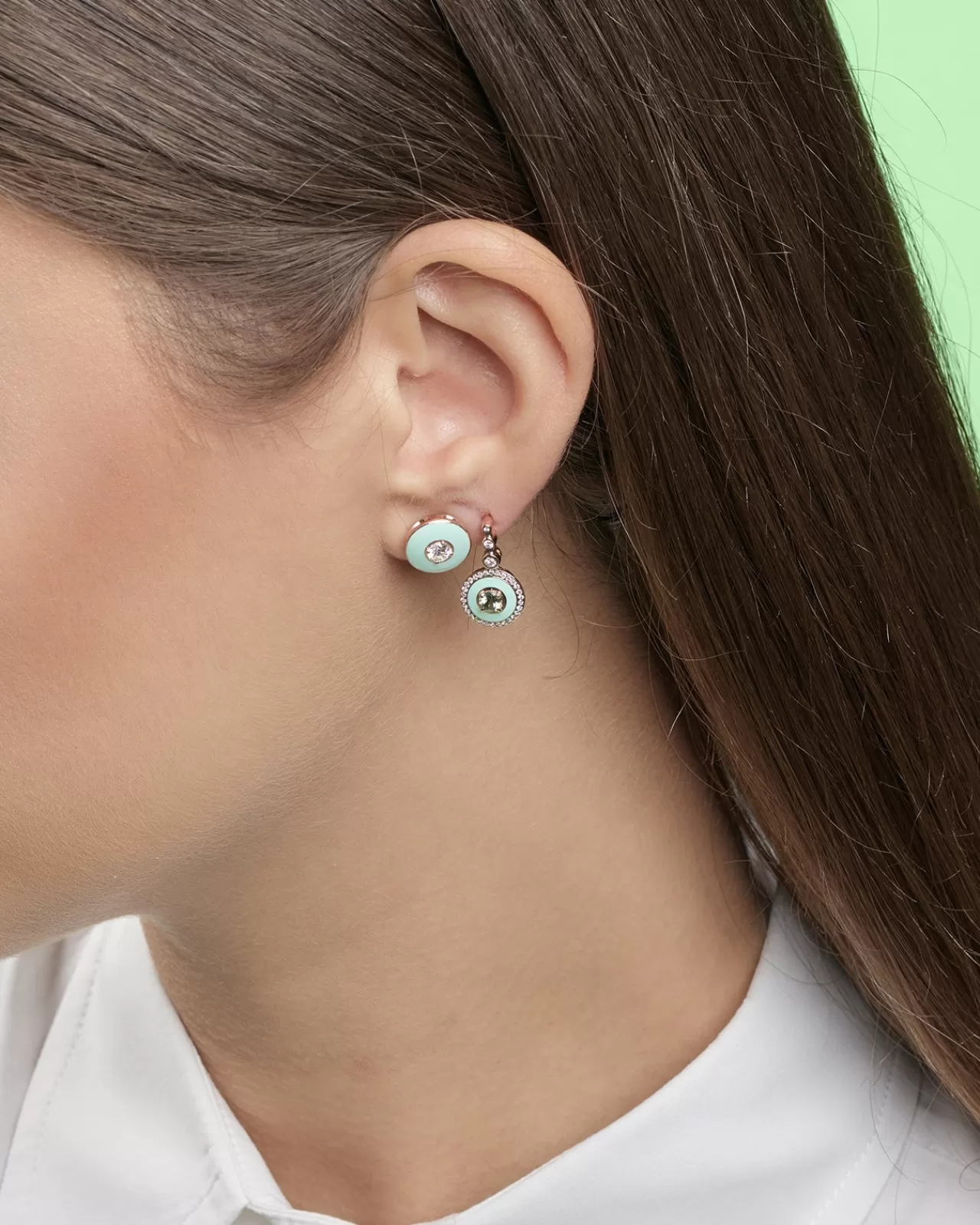 Mina Boucles D'Oreilles Vert Menthetourmalines Roses - Diamants^Selim Mouzannar Flash Sale