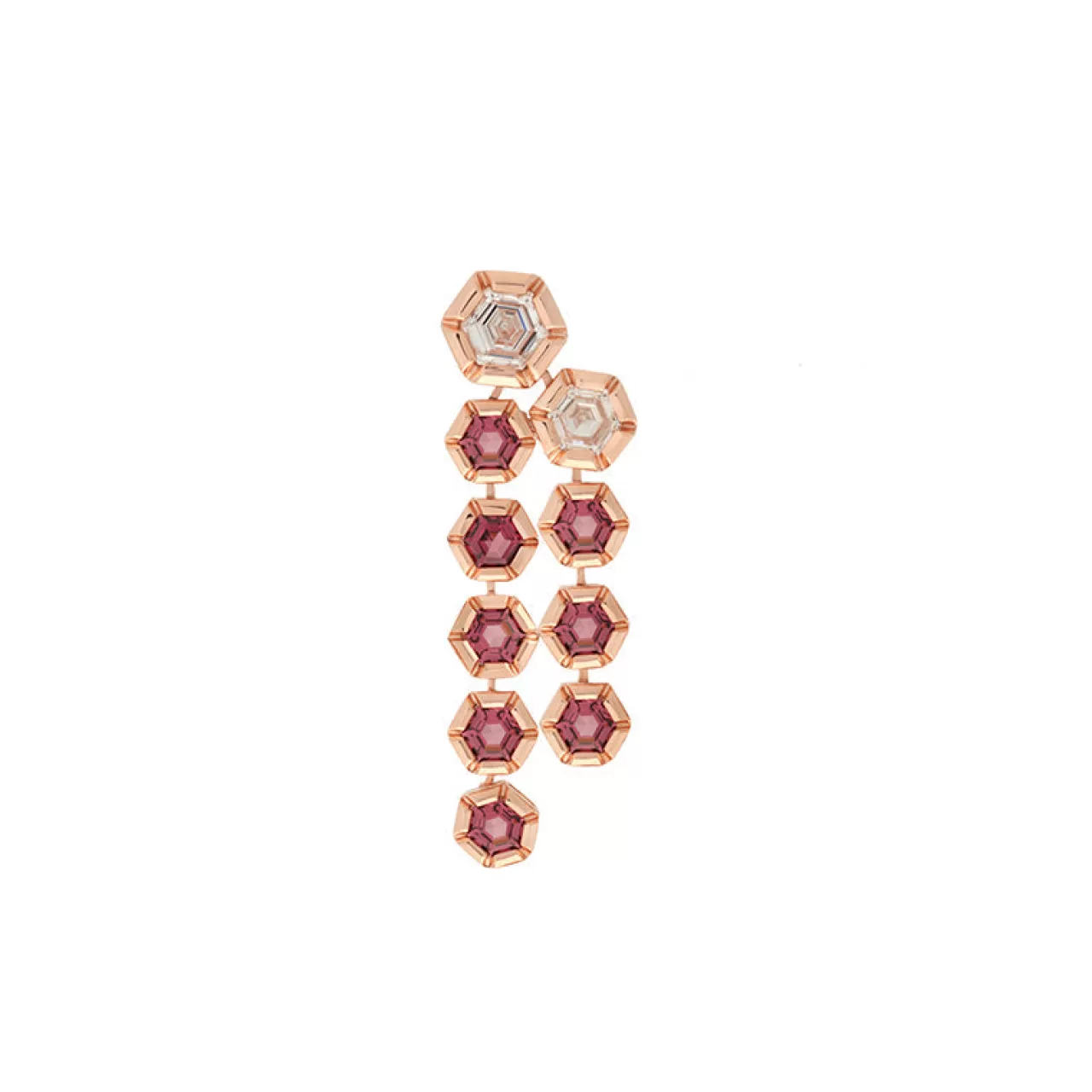 Rose De France Boucle D'Oreillerhodolites - Diamants^Selim Mouzannar Fashion