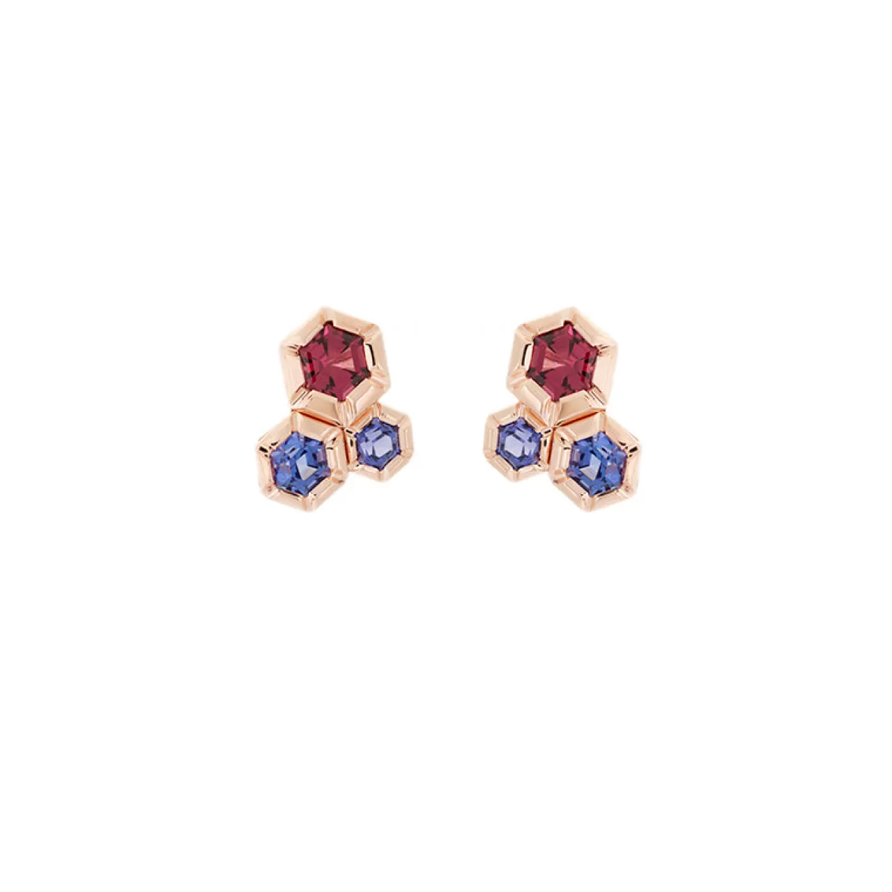 Rose De France Boucles D'Oreillestanzanites - Rhodolites^Selim Mouzannar Hot