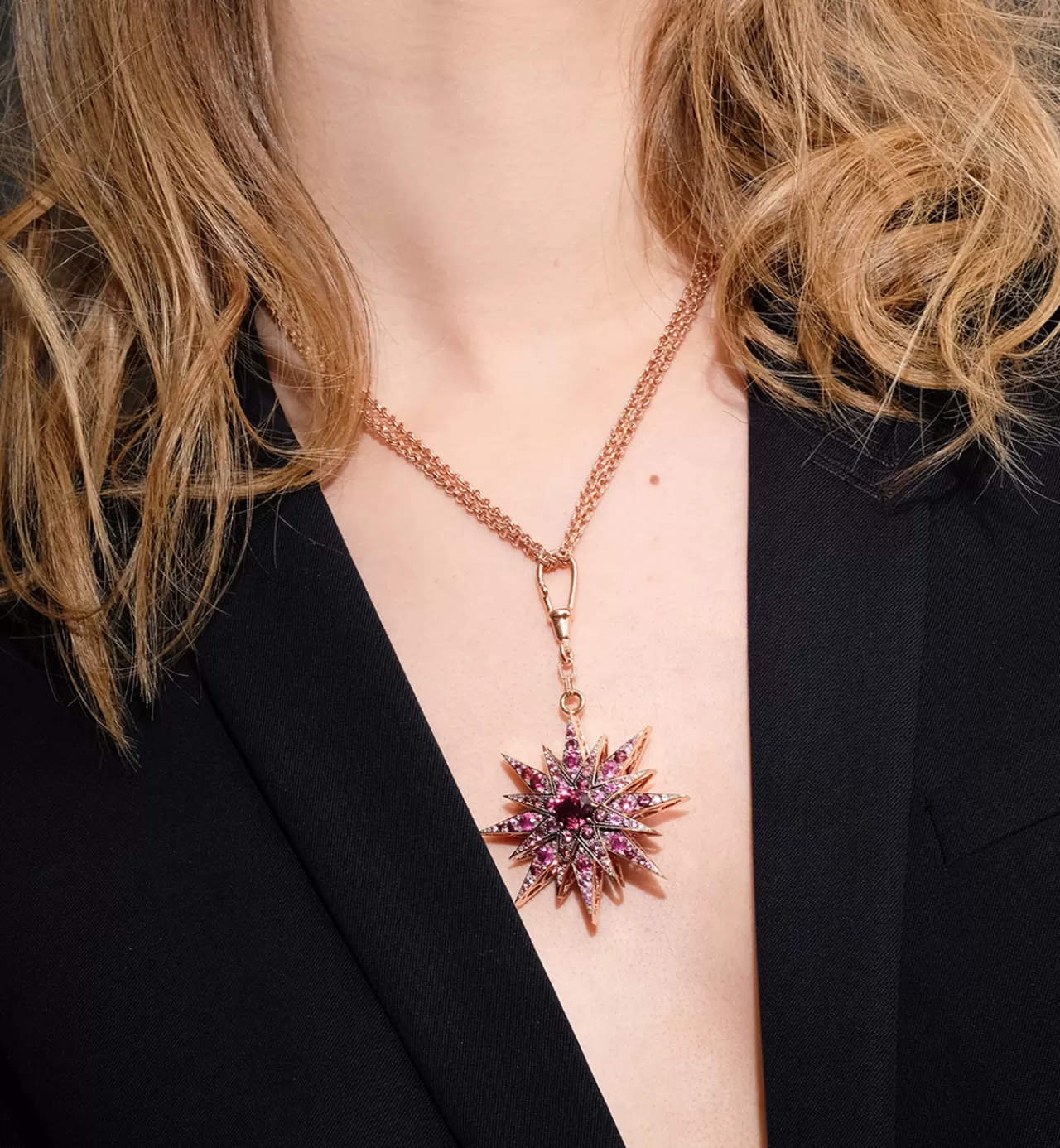 Unique Pendentifsaphirs Roses - Tourmaline Bleue - Diamants^Selim Mouzannar Shop